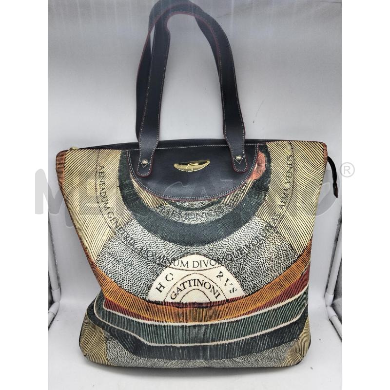 BORSA DONNA GATTINONI LINEA PLANETARIUM STAMPA CARTOGRAFICA MULTICOLOR | Mercatino dell'Usato Lamezia terme 1