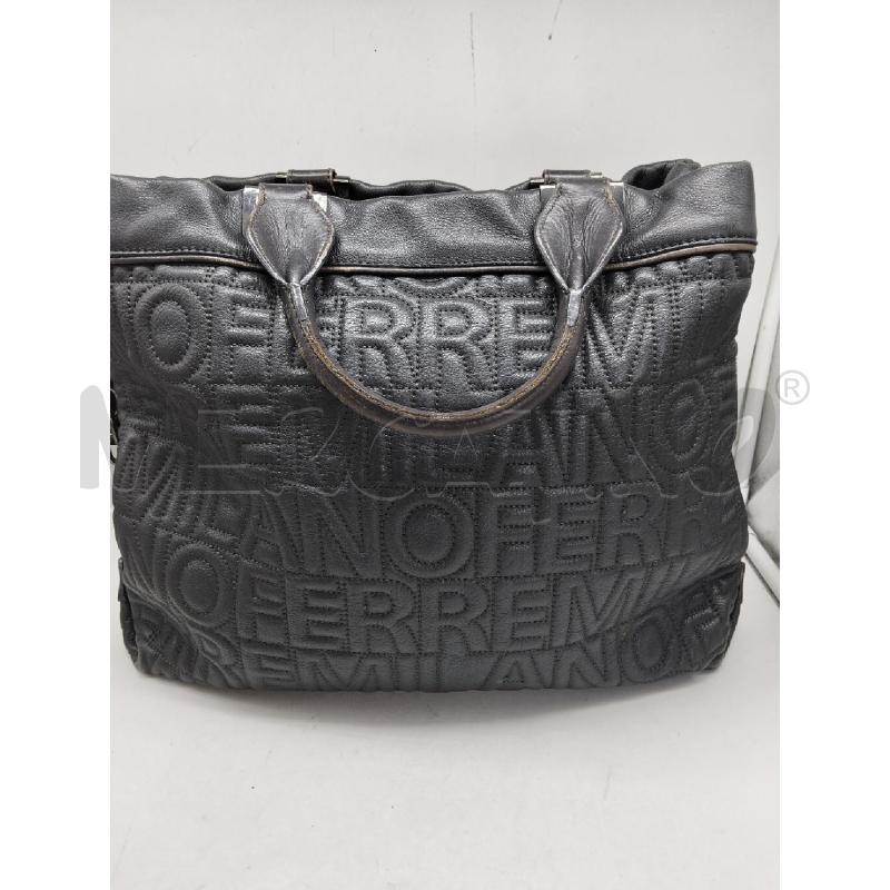 BORSA DONNA GIANFRANCO FERRE PELLE NERO TRAPUNTATO A SPALLA | Mercatino dell'Usato Lamezia terme 2