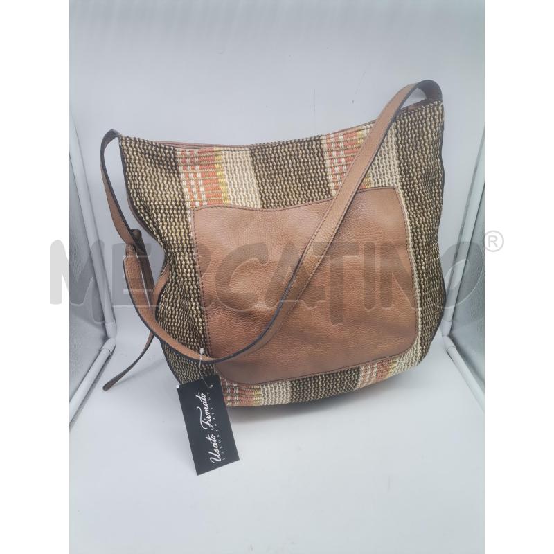 BORSA DONNA GIANNI CHIARINI MARRONE RAFIA | Mercatino dell'Usato Lamezia terme 1