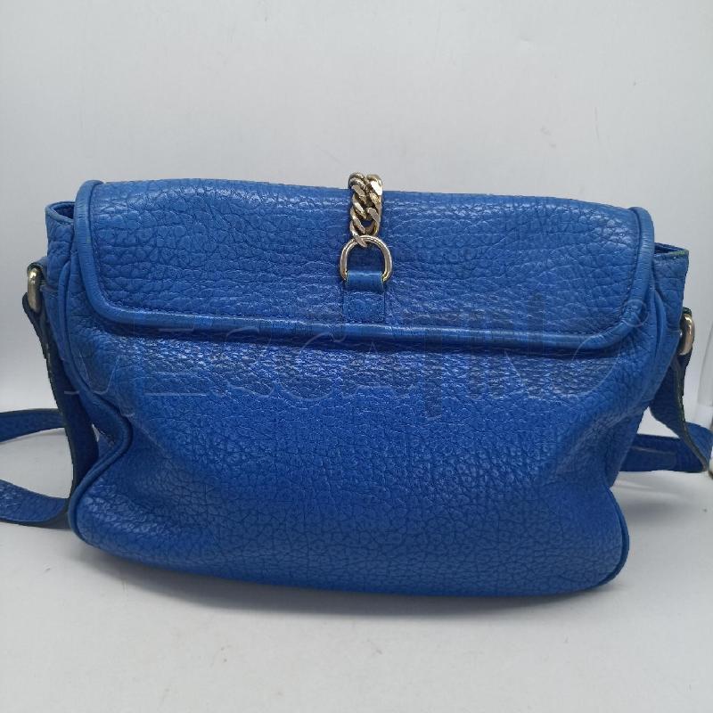 BORSA DONNA GIANNI VERSACE BLU ELETTRICO VERA PELLE MARTELLATA | Mercatino dell'Usato Lamezia terme 3
