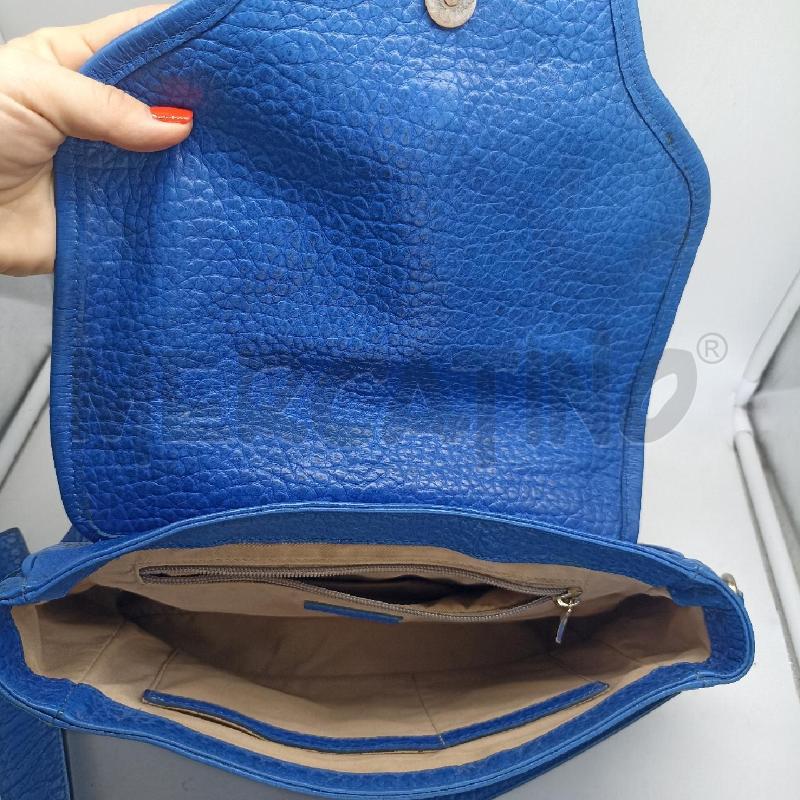 BORSA DONNA GIANNI VERSACE BLU ELETTRICO VERA PELLE MARTELLATA | Mercatino dell'Usato Lamezia terme 5