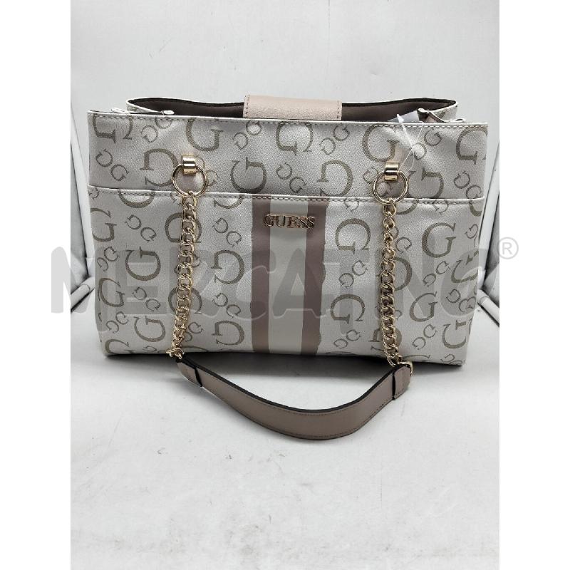 BORSA DONNA GUESS BEIGE ECOPELLE MANICI CATENELLA ORO | Mercatino dell'Usato Lamezia terme 1