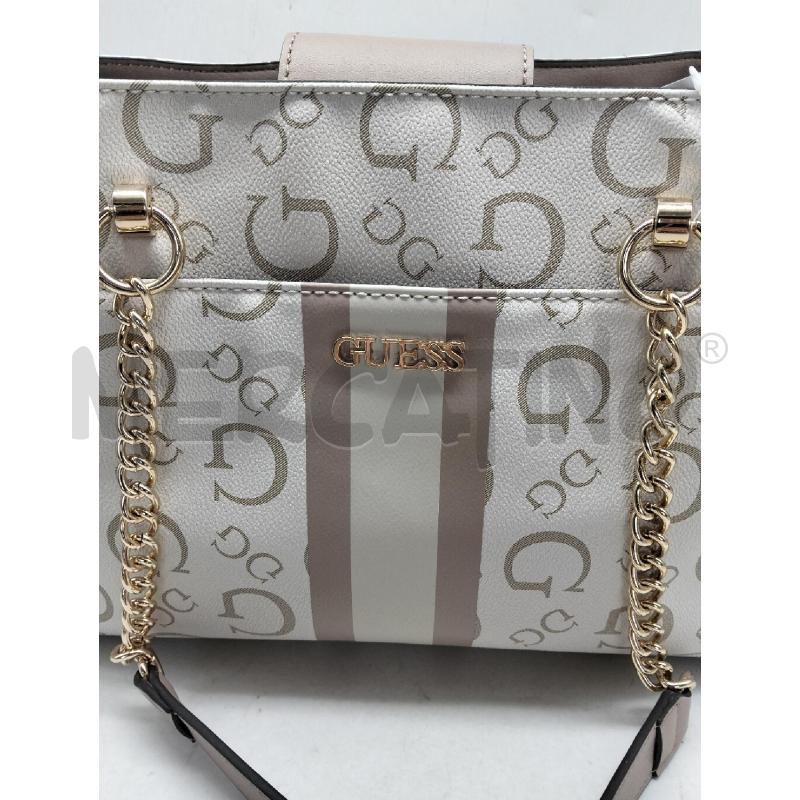 BORSA DONNA GUESS BEIGE ECOPELLE MANICI CATENELLA ORO | Mercatino dell'Usato Lamezia terme 2