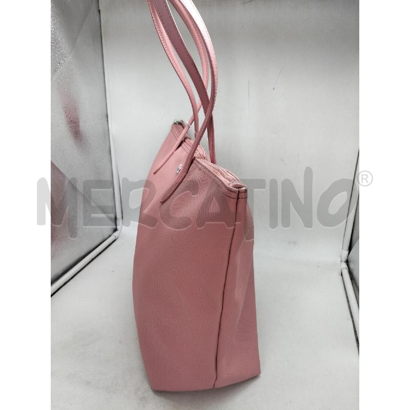 BORSA DONNA LACOSTE ROSA TRAMA IN PVC  | Mercatino dell'Usato Lamezia terme 5