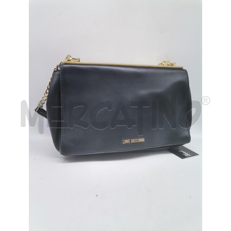 BORSA DONNA LOVE MOSCHINO NERO BANDA DORATA | Mercatino dell'Usato Lamezia terme 1