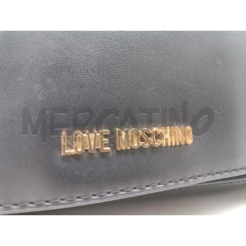 BORSA DONNA LOVE MOSCHINO NERO BANDA DORATA | Mercatino dell'Usato Lamezia terme 2
