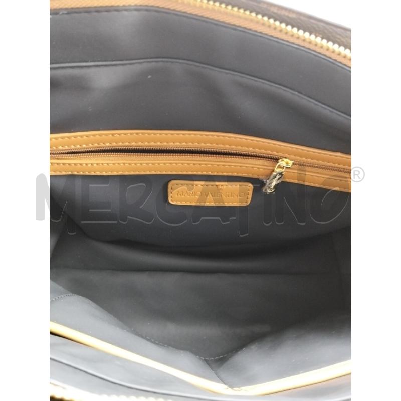 BORSA DONNA MARIO VALENTINO MARRONE MANICI CUOIO  | Mercatino dell'Usato Lamezia terme 2