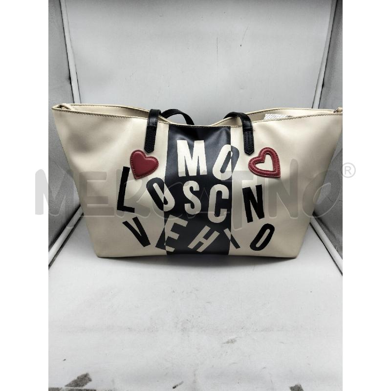BORSA DONNA MOSCHINO NERO BEIGE ROSSO  | Mercatino dell'Usato Lamezia terme 1