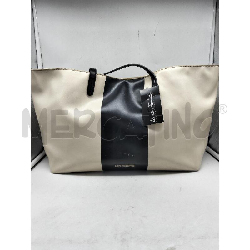 BORSA DONNA MOSCHINO NERO BEIGE ROSSO  | Mercatino dell'Usato Lamezia terme 2