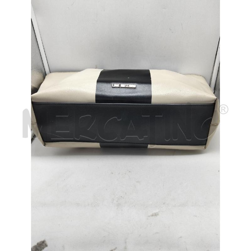 BORSA DONNA MOSCHINO NERO BEIGE ROSSO  | Mercatino dell'Usato Lamezia terme 3
