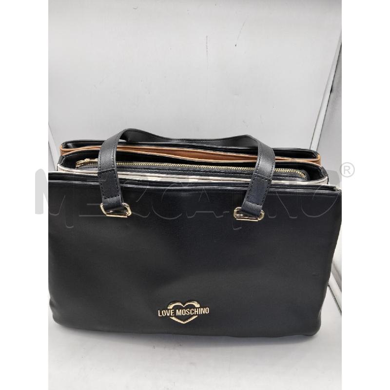 BORSA DONNA MOSCHINO NERO LINEA LOVE  | Mercatino dell'Usato Lamezia terme 4