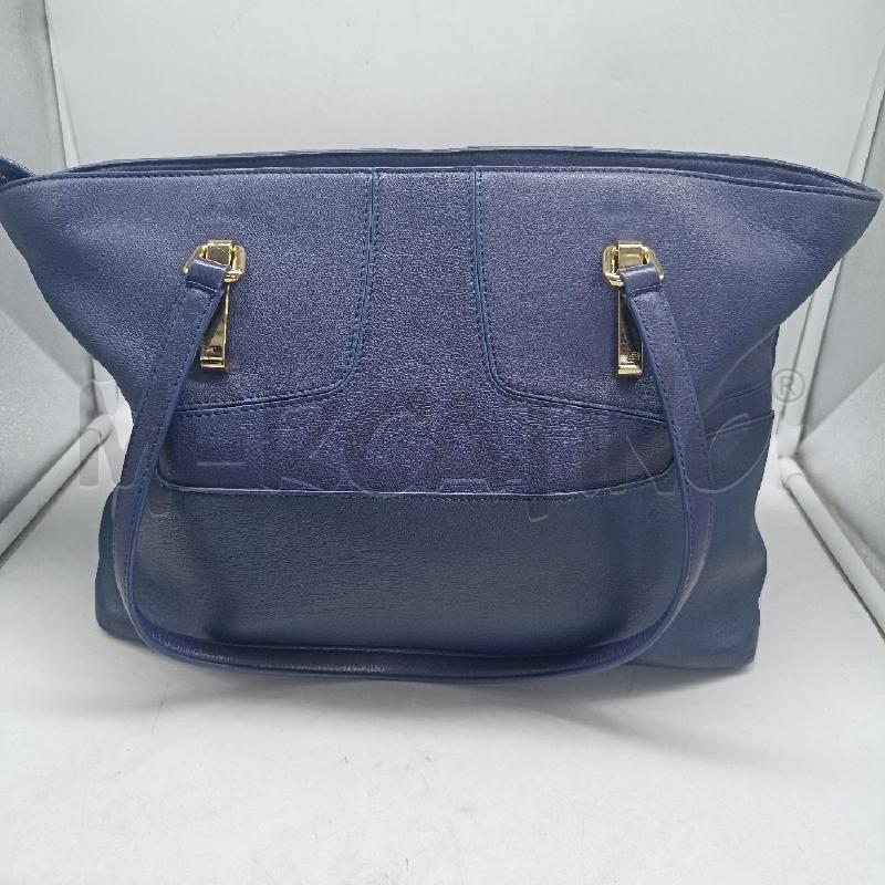 BORSA DONNA PIQUADRO BLU PELLE A GRANA  MANICI LUNGHI SOTTILI  | Mercatino dell'Usato Lamezia terme 3