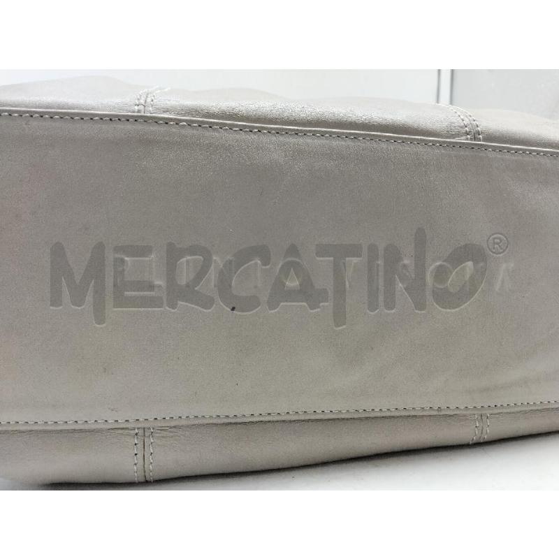 BORSA DONNA PLINIO VISONÀ VERA PELLE GRIGIO | Mercatino dell'Usato Lamezia terme 4
