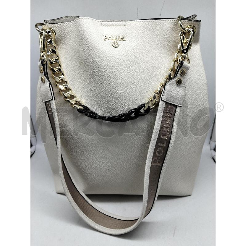 BORSA DONNA POLLINI ECOPELLE BEIGE A SPALLA | Mercatino dell'Usato Lamezia terme 1