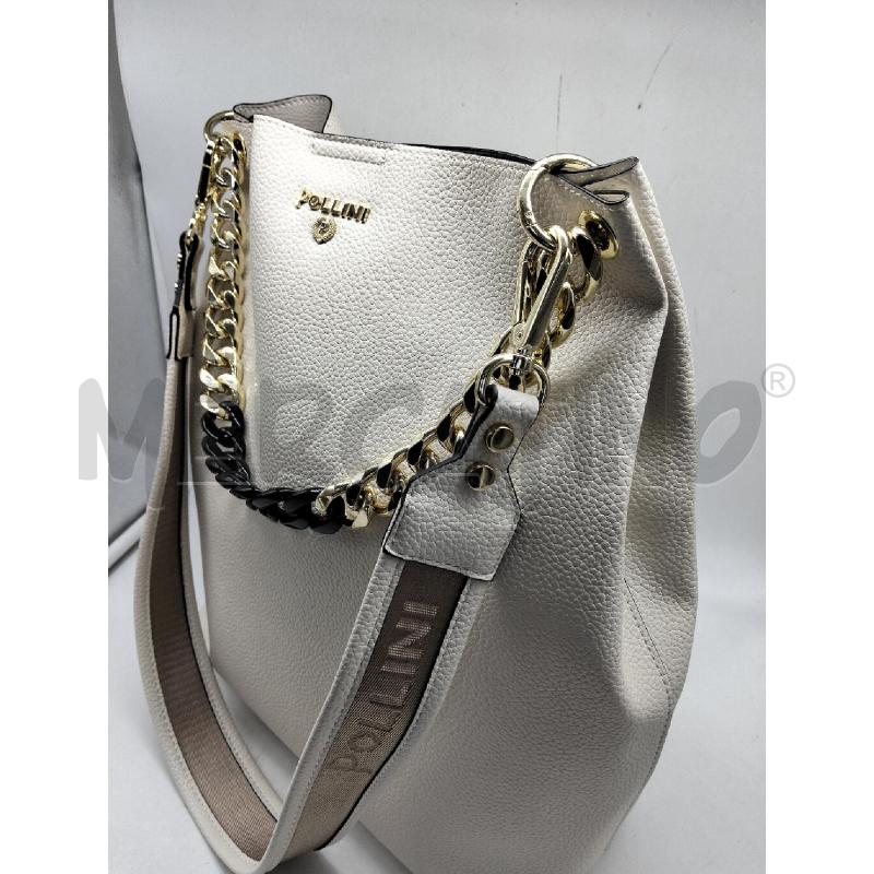 BORSA DONNA POLLINI ECOPELLE BEIGE A SPALLA | Mercatino dell'Usato Lamezia terme 2