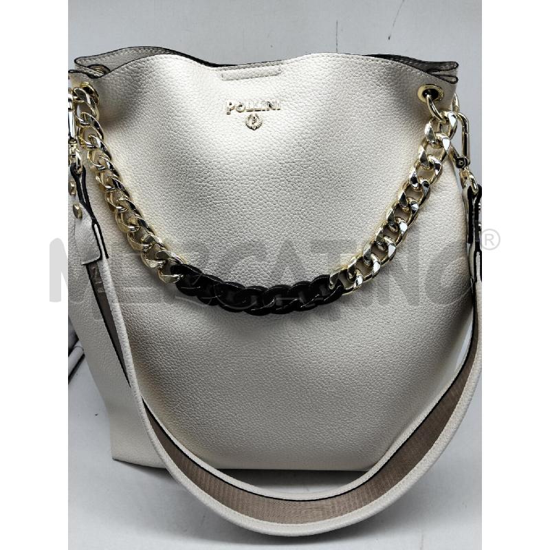 BORSA DONNA POLLINI ECOPELLE BEIGE A SPALLA | Mercatino dell'Usato Lamezia terme 5