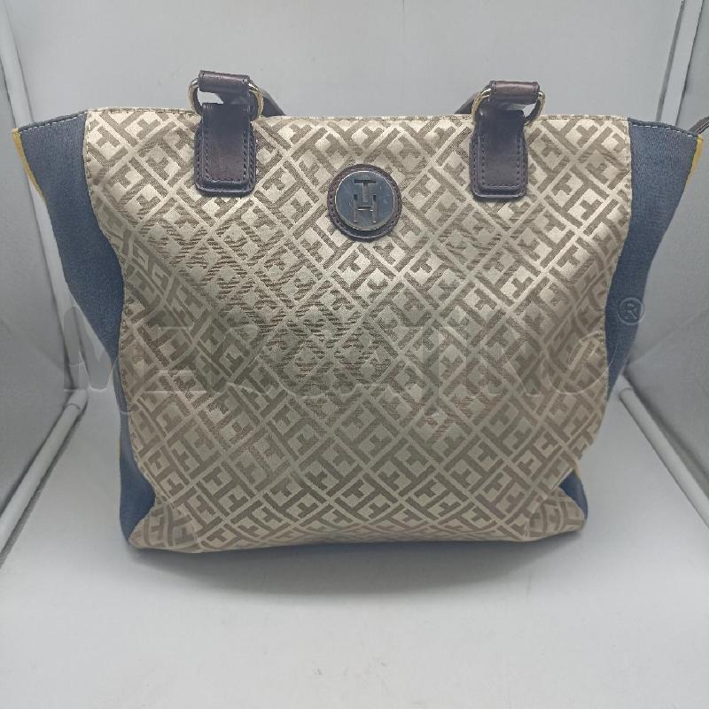 BORSA DONNA TOMMY HILFIGER BEIGE GIALLO MANICI VERA PELLE | Mercatino dell'Usato Lamezia terme 1