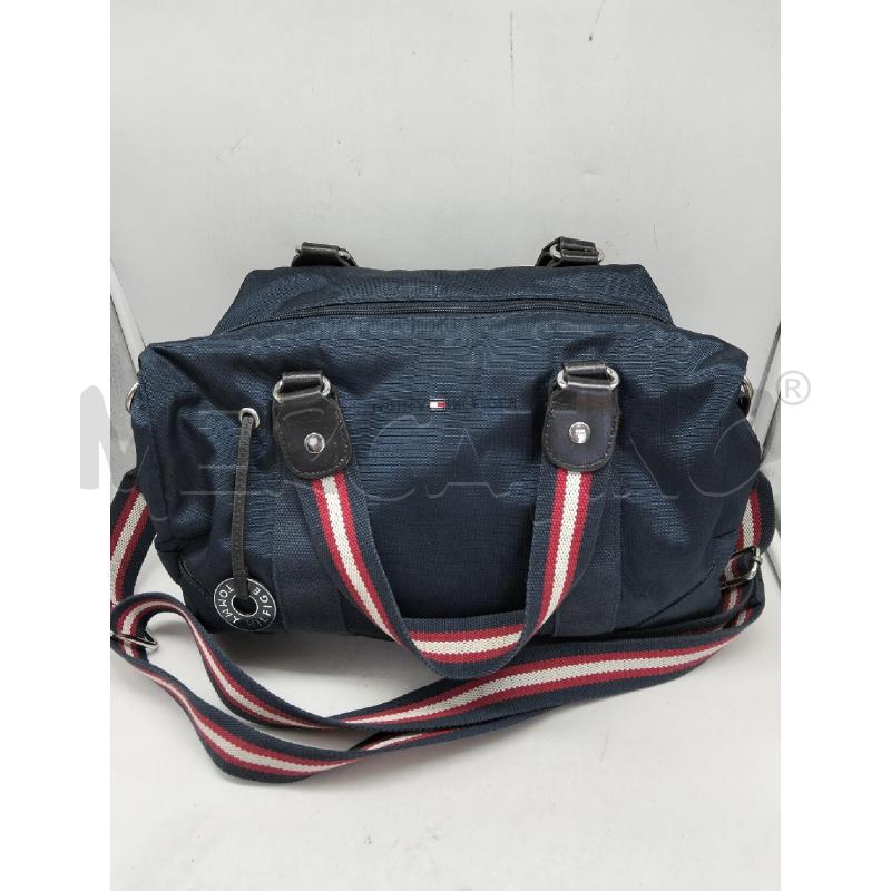 BORSA DONNA TOMMY HILFIGER BLU NYLON TRACOLLA  | Mercatino dell'Usato Lamezia terme 1