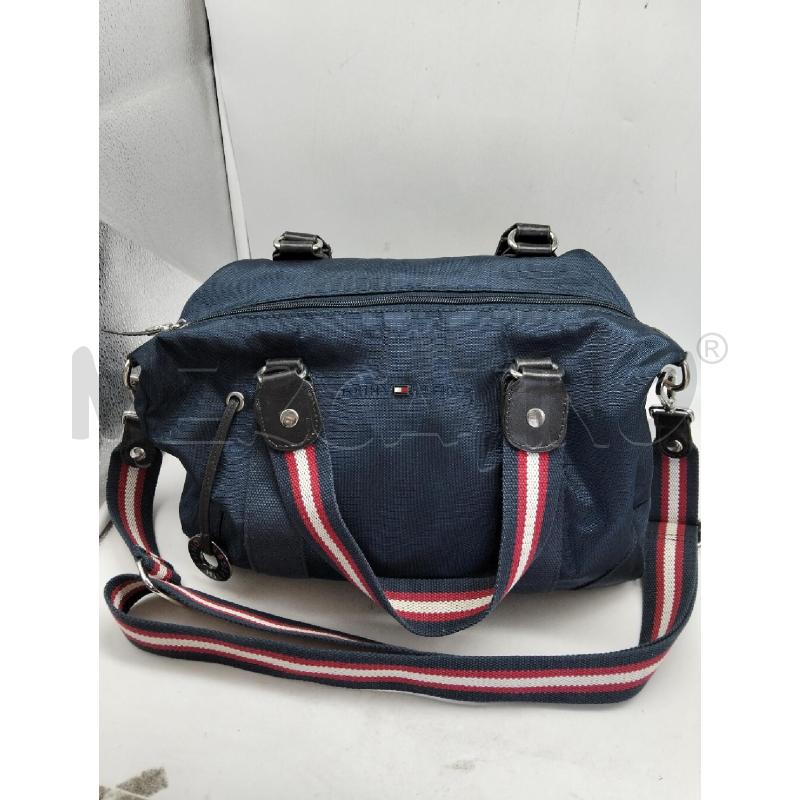 BORSA DONNA TOMMY HILFIGER BLU NYLON TRACOLLA  | Mercatino dell'Usato Lamezia terme 4