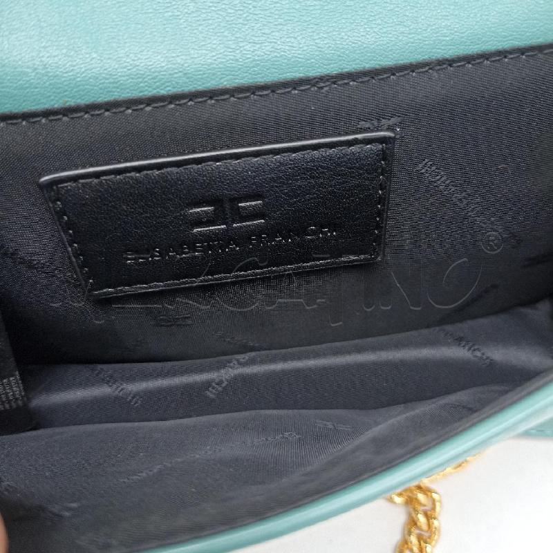 BORSETTA DONNA ELISABETTA FRANCHI VERDE PETROLIO CATENELLE DORATE | Mercatino dell'Usato Lamezia terme 5