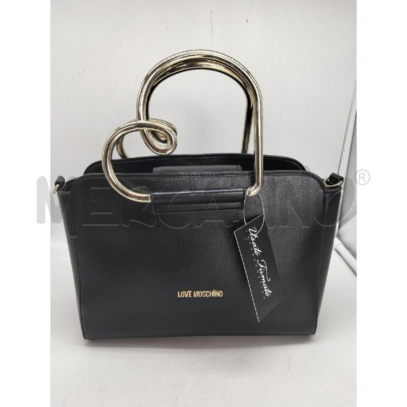 BORSETTA DONNA LOVE MOSCHINO NERO MANICI CUORE  | Mercatino dell'Usato Lamezia terme 2