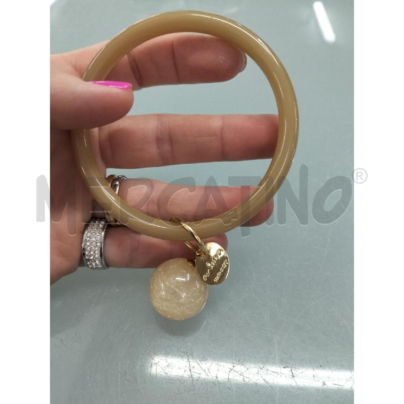 BRACCIALE DONNA ANTURA RIGIDO COLOR CREMA RESINA CIONDOLO SFERICO | Mercatino dell'Usato Lamezia terme 1