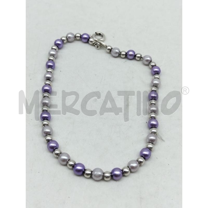 BRACCIALE METALLO PREZIOSO PELRE LILLA | Mercatino dell'Usato Lamezia terme 1