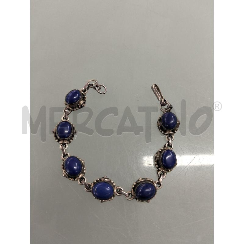 BRACCIALE METALLO PREZIOSO PIETRE BLU  | Mercatino dell'Usato Lamezia terme 1