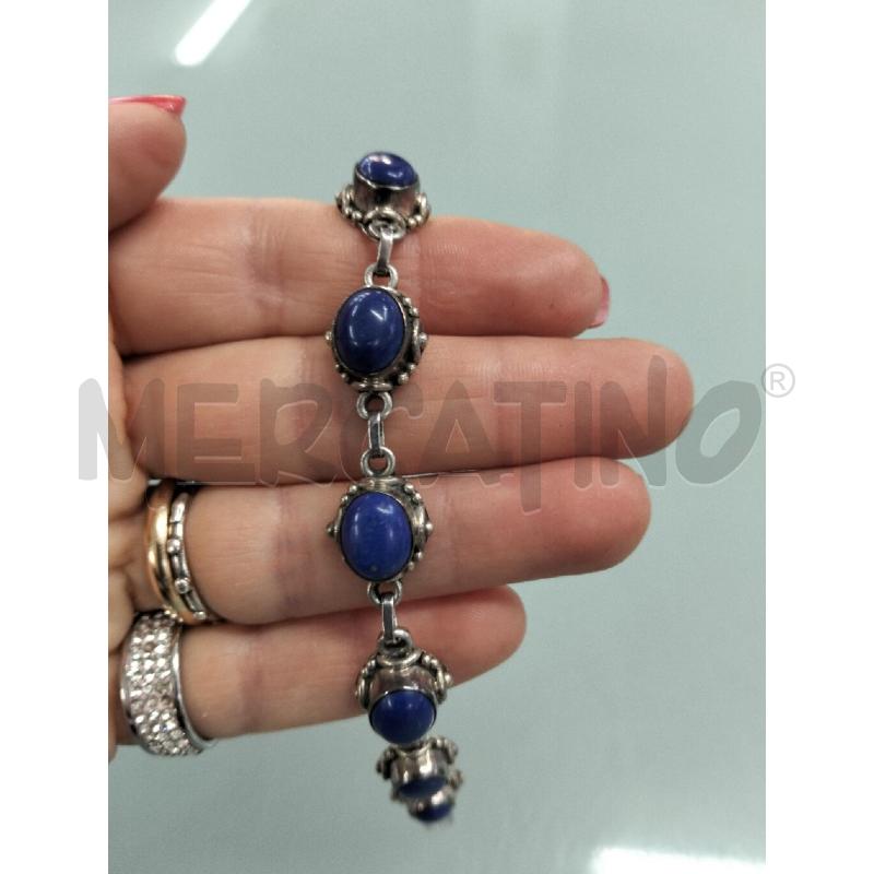 BRACCIALE METALLO PREZIOSO PIETRE BLU  | Mercatino dell'Usato Lamezia terme 3