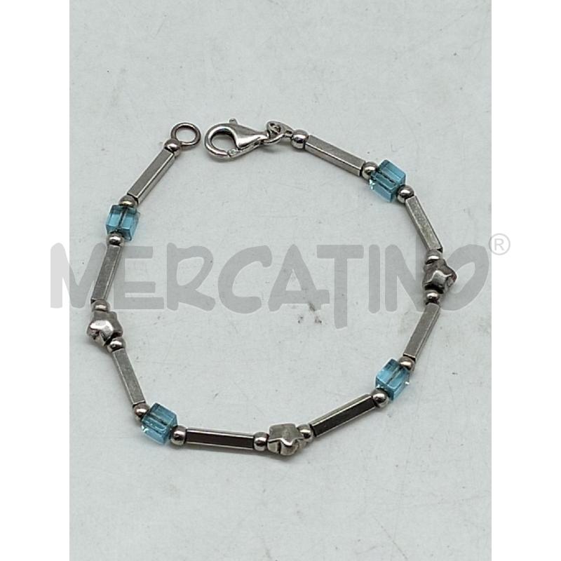 BRACCIALE METALLO PREZIOSO STELLE AZZURRO | Mercatino dell'Usato Lamezia terme 2