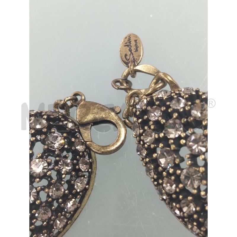 BRACCIALE SODINI DORATO ANTICHIZZATO STRASS ARGENTATI GOCCIE GRANDI | Mercatino dell'Usato Lamezia terme 2