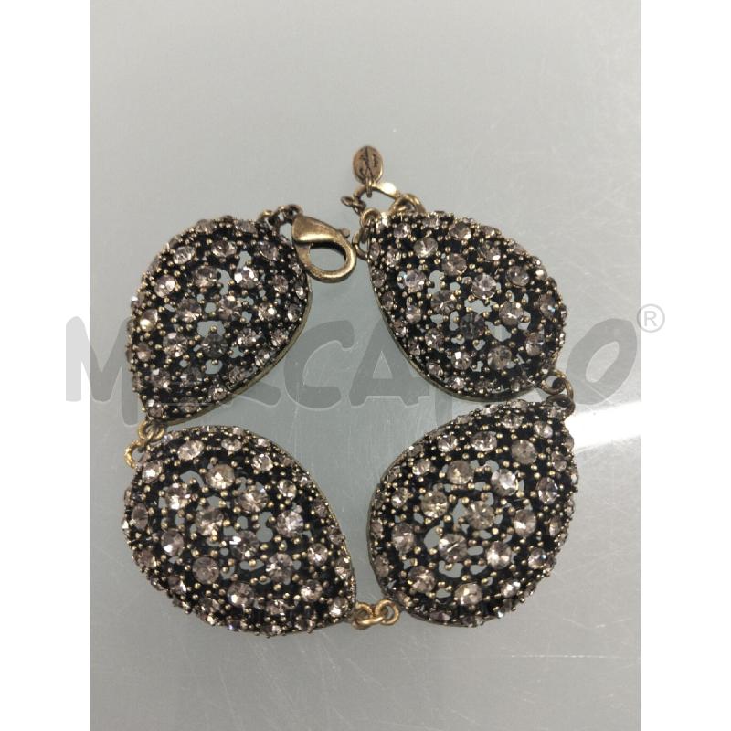 BRACCIALE SODINI DORATO ANTICHIZZATO STRASS ARGENTATI GOCCIE GRANDI | Mercatino dell'Usato Lamezia terme 3