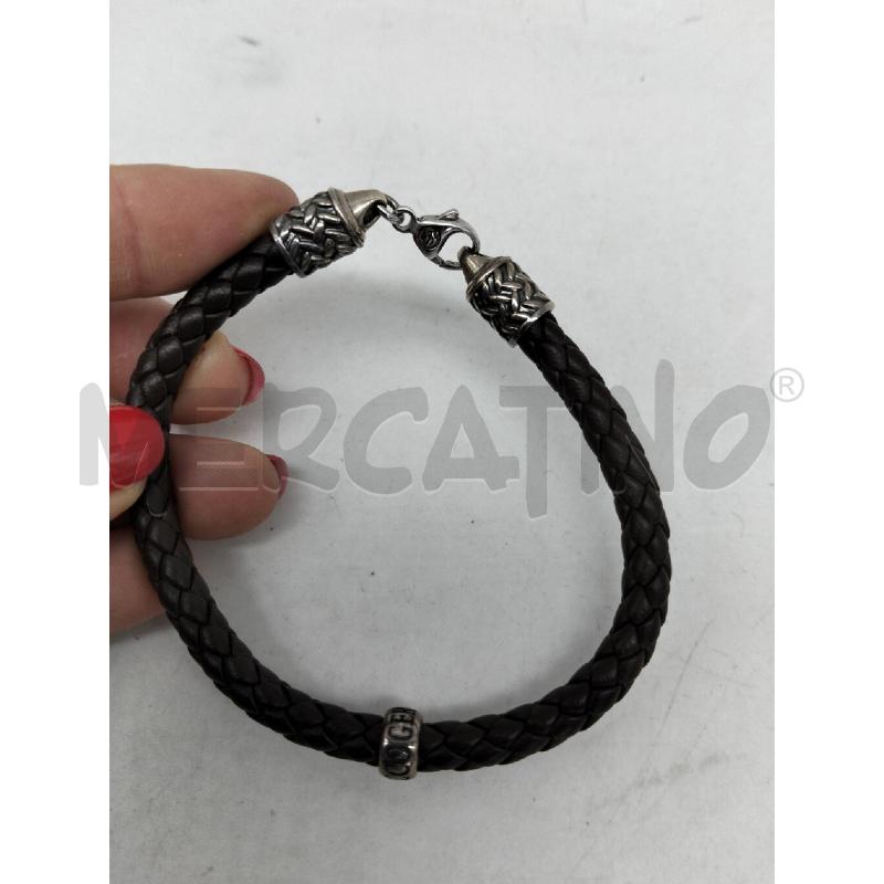 BRACCIALE UOMO GERARDO SACCO CUOIO INTRECCIATO LINEA MAGNA GRECIA | Mercatino dell'Usato Lamezia terme 3