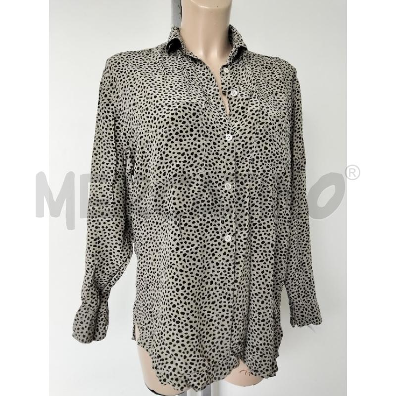 CAMICIA DONNA BEIGE NERO POIS TASCHINO 100SETA | Mercatino dell'Usato Lamezia terme 1