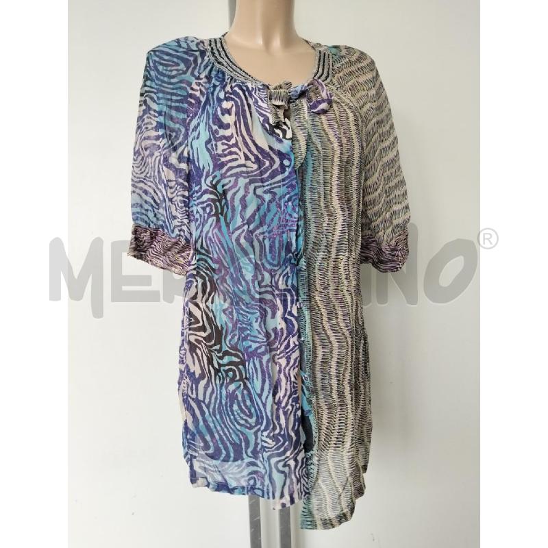 CAMICIA DONNA ELENA MIRO 100SETA CELESTE BEIGE VERDINO | Mercatino dell'Usato Lamezia terme 1