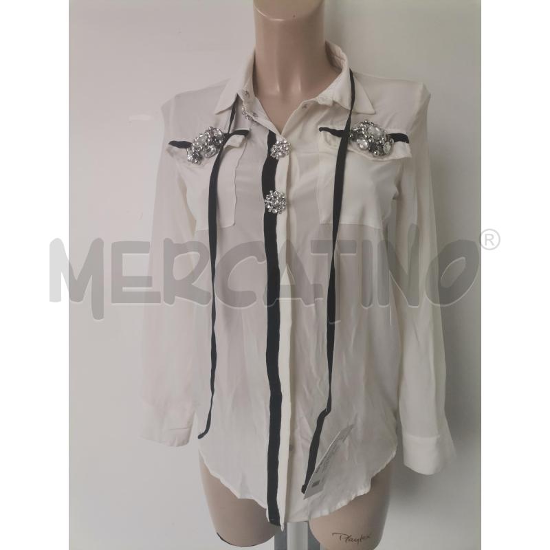 CAMICIA DONNA FLAVIO CASTELLANI BIANCO STRASS  | Mercatino dell'Usato Lamezia terme 1