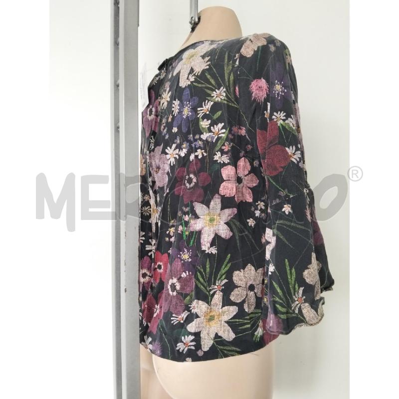 CAMICIA DONNA INTREND NERO FIORI 100SETA | Mercatino dell'Usato Lamezia terme 2