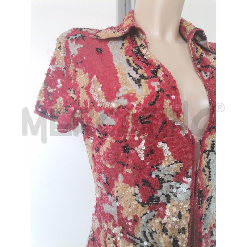 CAMICIA DONNA LIST ROSSO BEIGE | Mercatino dell'Usato Lamezia terme 2
