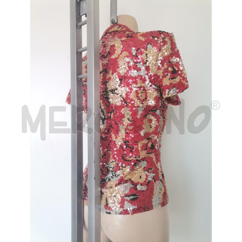 CAMICIA DONNA LIST ROSSO BEIGE | Mercatino dell'Usato Lamezia terme 3