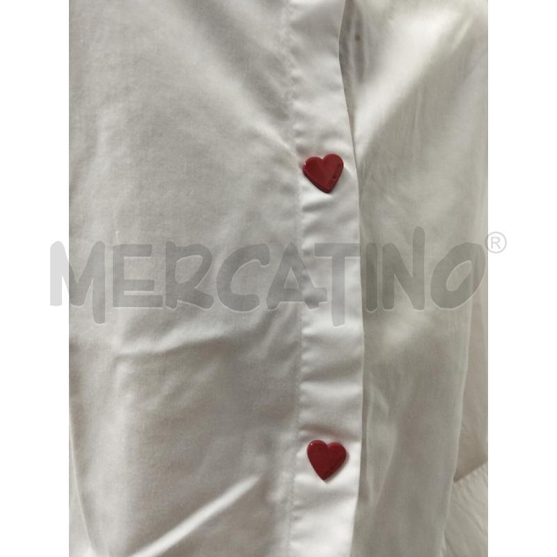 CAMICIA DONNA LOVE MOSCHINO BIANCO BOTTONI ROSSI | Mercatino dell'Usato Lamezia terme 2
