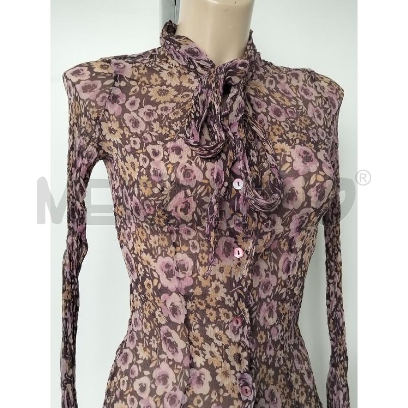 CAMICIA DONNA LUISA SPAGNOLI 100SETA VIOLA FIORELLINI | Mercatino dell'Usato Lamezia terme 2