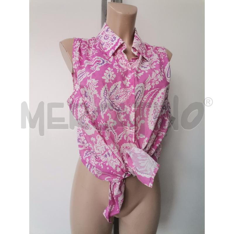 CAMICIA DONNA LUISA SPAGNOLI FUCSIA BIANCO VIOLA | Mercatino dell'Usato Lamezia terme 1