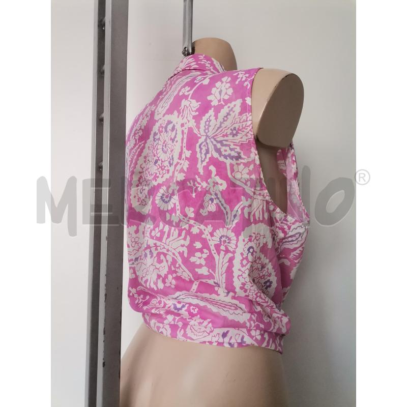 CAMICIA DONNA LUISA SPAGNOLI FUCSIA BIANCO VIOLA | Mercatino dell'Usato Lamezia terme 3
