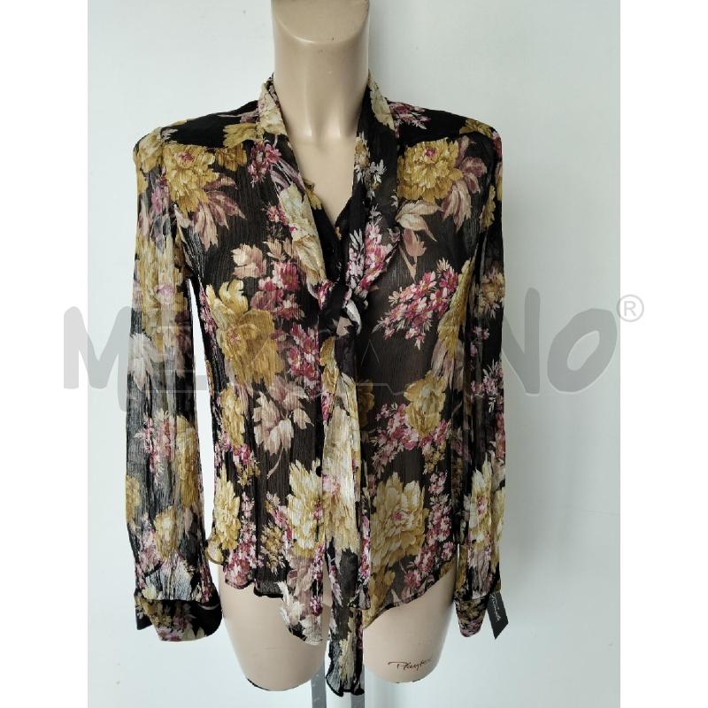 CAMICIA DONNA LUISA SPAGNOLI NERO FIORI 100V SETA | Mercatino dell'Usato Lamezia terme 1