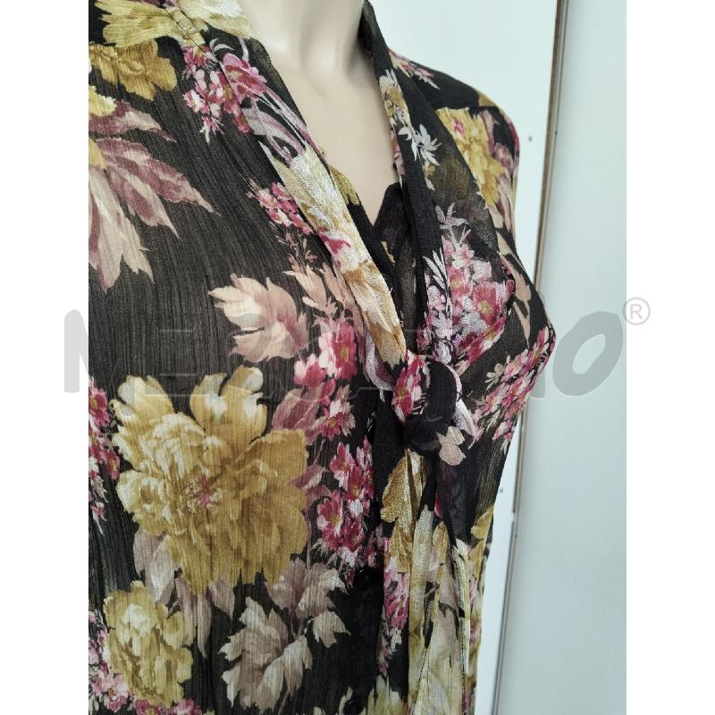 CAMICIA DONNA LUISA SPAGNOLI NERO FIORI 100V SETA | Mercatino dell'Usato Lamezia terme 2
