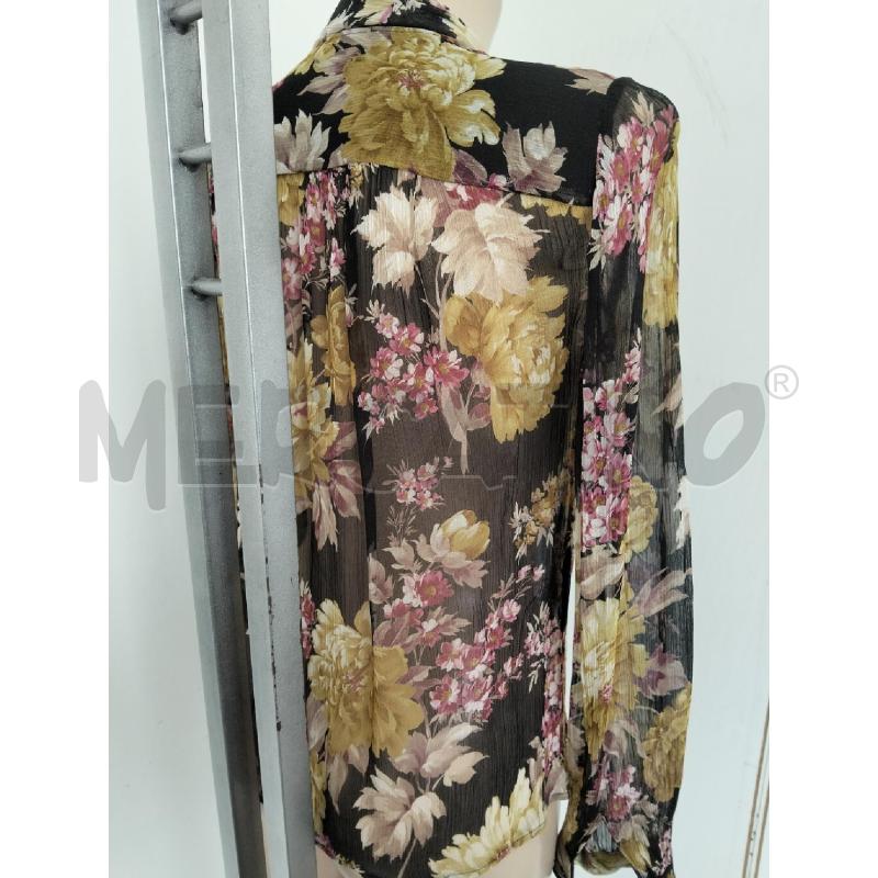 CAMICIA DONNA LUISA SPAGNOLI NERO FIORI 100V SETA | Mercatino dell'Usato Lamezia terme 3
