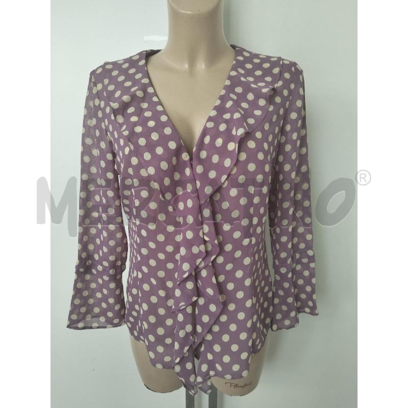 CAMICIA DONNA LUISA SPAGNOLI VIOLA POIS BEIGE | Mercatino dell'Usato Lamezia terme 1