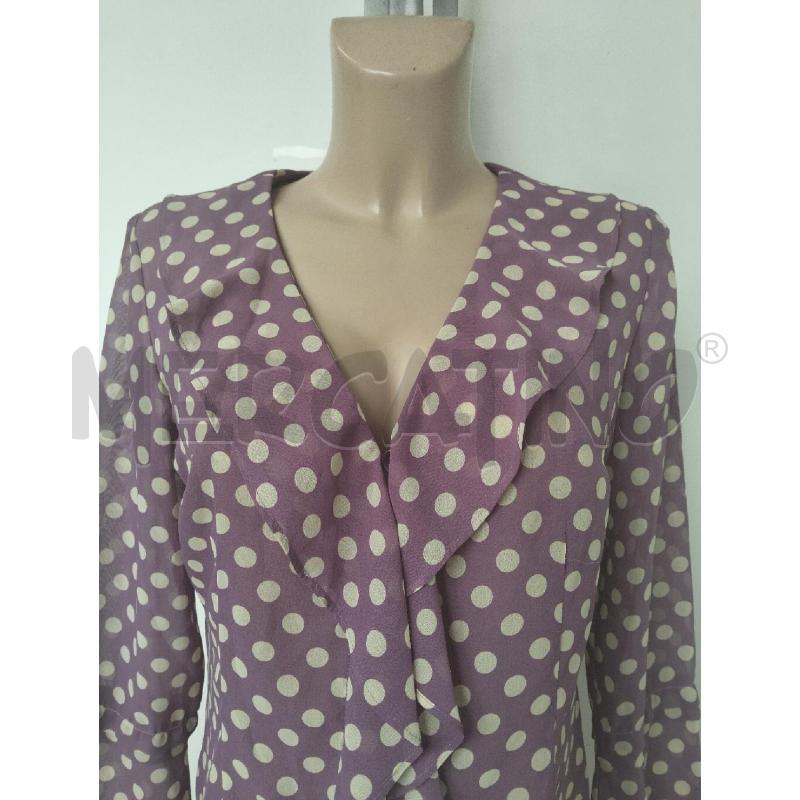 CAMICIA DONNA LUISA SPAGNOLI VIOLA POIS BEIGE | Mercatino dell'Usato Lamezia terme 2