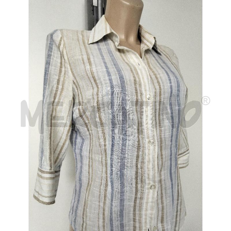 CAMICIA DONNA MARLBORO BIANCO BEIGE CELESTE | Mercatino dell'Usato Lamezia terme 2