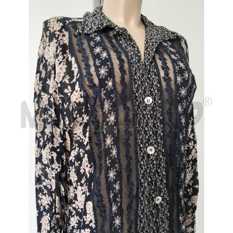 CAMICIA DONNA SPORTMAX BEIGE BLU FIORI | Mercatino dell'Usato Lamezia terme 2